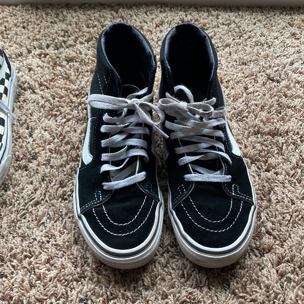High top Vans black suede and canvas